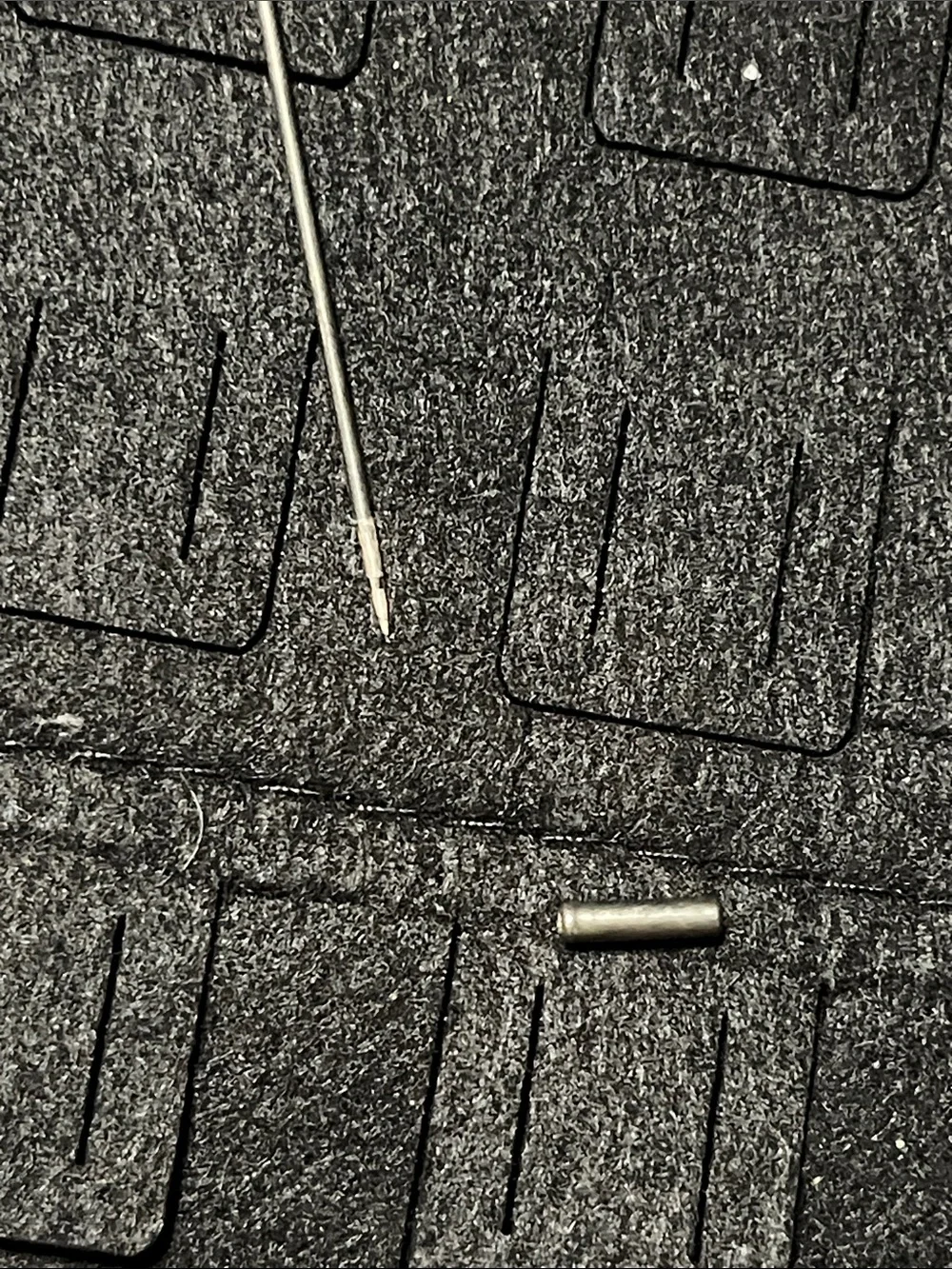 Black Beaded Hair Stick with Silver-Tone Accents